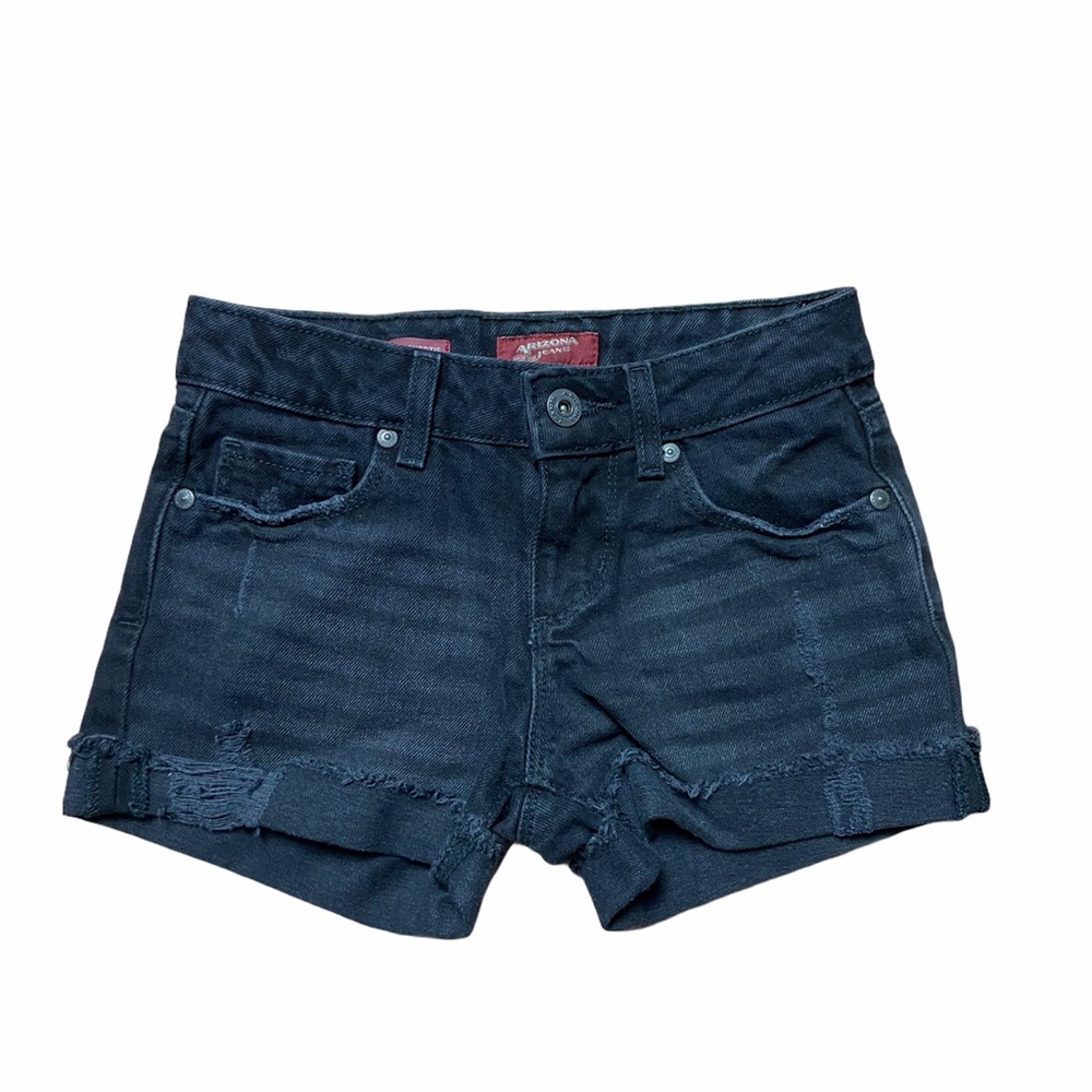 Arizona Jeans Denim Black Shortie Shorts Size 10